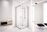 Товар: Душевой уголок Aquanet Alfa Cube NAA1142 90x90 профиль Хром стекло Прозрачное - фото 3 Душевой уголок Aquanet Alfa Cube NAA1142 90x90 профиль Хром стекло Прозрачное — фото 3, Квадратные душевые уголки