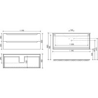 Тумба под раковину Sancos Norma 2.0 120 NR2.0120-1W подвесная Белый глянец — фото 7, Тумбы под раковину