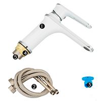 Смеситель для раковины Frap H49 F1049 Белый Хром — фото 6, Смесители для раковины