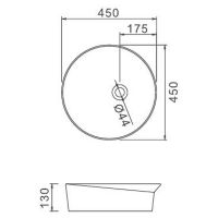 Раковина-чаша Gappo 45 GT101 Белая — фото 2, Раковины накладные