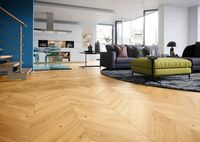 Паркетная доска Barlinek Французская елочка 1WV000001 Дуб Caramel 725х130х14 мм — фото 2, Паркетная доска