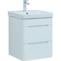 Тумба с раковиной Aquanet София 50 подвесная Белый глянец арт-274195 — фото 1, Тумбы с раковиной