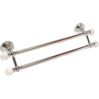 Полотенцедержатель Migliore Cristalia 16812 двойной Хром с кристаллами Swarovski — фото 1, Полотенцедержатели