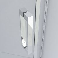 Душевой уголок Vincea Stresa 100х100 VSP-1S100CLGM профиль Вороненая сталь стекло прозрачное — фото 8, Душевые уголки трапеция