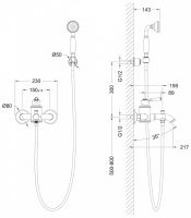 Смеситель для ванны Timo Arisa 5314/03Y Черный — фото 3, Смесители