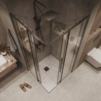 Товар: Душевой уголок Grossman Galaxy 70х70 300.K33.01.7070.42.00 профиль Графит сатин стекло прозрачное - фото 4 Душевой уголок Grossman Galaxy 70х70 300.K33.01.7070.42.00 профиль Графит сатин стекло прозрачное — фото 4, Квадратные душевые уголки