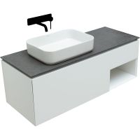 Тумба под раковину Allen Brau Infinity 120 L 1.21006.WM подвесная Белая матовая — фото 6, Мебель для ванной