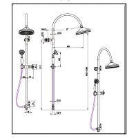 Душевая система Boheme Imperiale 402 Золото — фото 3, Душевое оборудование. Душевая программа