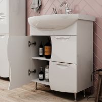 Тумба под раковину Volna Adel 70.1D.2Y tnADEL70.1D.2Y-01 Белая — фото 3, Тумбы под раковину