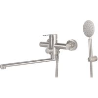 Смеситель для ванны Viko V-7505 универсальный Хром матовый — фото 1, Смеситель для ванны