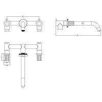 Товар: Смеситель для раковины Boheme Elegante 152-2-MG-EL Золото матовое - фото 5 Смеситель для раковины Boheme Elegante 152-2-MG-EL Золото матовое — фото 5, Смесители