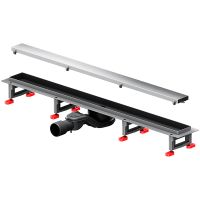 Душевой лоток AM.PM MasterFlow 80 W01SC-U11-080-04SB с решеткой Хром матовый / под плитку Tile — фото 4, Душевые лотки