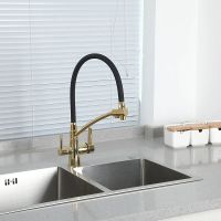 Смеситель для кухни Gappo G4398-13 Золото Черный — фото 14, Смесители для кухни