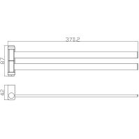 Полотенцедержатель Rav Slezak Nil NLA0602ZRK двойной поворотный Розовый золотистый крацованный — фото 2, Полотенцедержатели