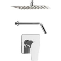 Душевая система Aquanet Static 1.08 257151 Хром — фото 1, Встраиваемые душевые комплекты