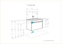 Тумба под раковину Aquaton Капри 80 1A230201KP010 подвесная Белая глянцевая — фото 18, Тумбы под раковину
