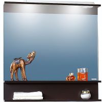 Зеркало Бриклаер Чили 90 4627125415074 с подсветкой Венге — фото 1, Мебель для ванной