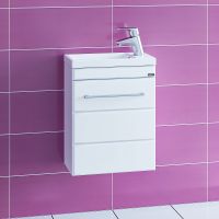 Тумба под раковину СанТа Омега 40 207036 подвесная Белая — фото 4, Тумбы под раковину