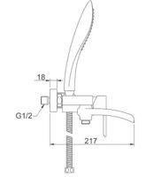 Смеситель для ванны Gappo G48 G3248-8 Белый Хром — фото 10, Смеситель для ванны