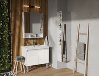 Тумба под раковину Aquaton Сканди Doors 80 1A282901SD010 Белая — фото 4, Мебель для ванной