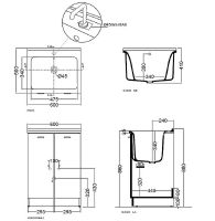 Товар: Тумба с хозяйственной раковиной Kerasan Aquadom 60 9166K3*0 Белая без отверстия под смеситель - фото 3 Тумба с хозяйственной раковиной Kerasan Aquadom 60 9166K3*0 Белая без отверстия под смеситель — фото 3, Мебель для ванной