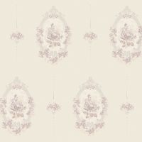 Обои Milassa Joli Joli1 002 Флизелин (1*10,05) Розовый/Бежевый, Медальоны/Цветы — фото 1, Обои для стен