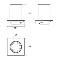 Стакан для зубных щеток Emco Art 1620 001 02 Хром — фото 5, Мыльницы