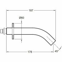 Товар: Излив для смесителя Jacob Delafon Grands Boulevards E25404-CP Хром - фото 2 Излив для смесителя Jacob Delafon Grands Boulevards E25404-CP Хром — фото 2, Изливы