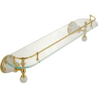 Стеклянная полка Migliore Provance 17701 Золото — фото 1, Полки для ванной и душа