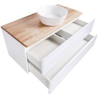 Товар: Тумба с раковиной Orange Otto 100 Ot-100TuWOOD+B08-360W подвесная Белая Ясень - фото 4 Тумба с раковиной Orange Otto 100 Ot-100TuWOOD+B08-360W подвесная Белая Ясень — фото 4, Тумбы с раковиной