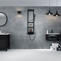 Душевая панель Black&White Seasons W1220 1220w0 Графитовый черный — фото 7, Душевое оборудование. Душевая программа