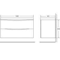 Тумба под раковину BelBagno Marino 100 MARINO-1000-2C-SO-WO-P подвесная Rovere Bianco — фото 2, Тумбы под раковину