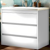 Тумба под раковину Art&Max FAMILY-900-3C-PIA-BL Белый глянец — фото 1, Мебель для ванной