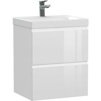 Тумба под раковину Cersanit Moduo 50 64139 подвесная Белая — фото 1, Мебель для ванной