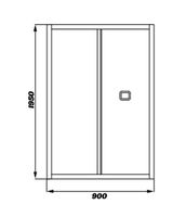 Душевая дверь Ceruttispa Bella D91T профиль Хром стекло прозрачное — фото 11, Складные душевые двери