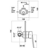 Смеситель для душа Webert Sax Evolution SE860101015 Хром — фото 2, Смеситель для душа