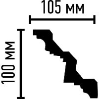 Карниз Decomaster 95101 2400x100x105 мм — фото 2, Карнизы