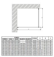 Душевая перегородка New Trendy Avexa Black 130 EXK-2044 профиль Черный стекло прозрачное — фото 6, Душевые перегородки