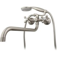 Смеситель для ванны Frap H19-5 F2619-5 универсальный Сатин — фото 1, Смеситель для ванны