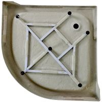 Акриловый поддон Agger A01-100TCR/T 100x100 с антискользящим покрытием — фото 3, Акриловые душевые поддоны