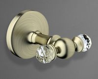 Двойной крючок Art&Max Antic Crystal AM-E-2686SJ-Br Бронза — фото 2, Крючки для полотенец