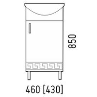 Тумба под раковину Corozo Олимп 45 SD-00000321 Белая — фото 4, Мебель для ванной