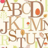 Обои детские Andrea Rossi Kids Land 54265-3 Винил на флизелине (1,06*10,05) Бежевый, Буквы — фото 1, Обои для стен