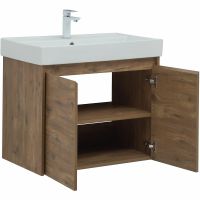 Тумба с раковиной Aquanet Nova Lite 75 302528 подвесная Дуб рустикальный — фото 5, Тумбы с раковиной