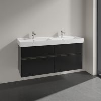 Тумба под раковину Villeroy&Boch Collaro 125 C013L0PD подвесная Black Matt Lacquer — фото 2, Тумбы под раковину