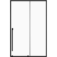 Душевая дверь Allen Brau Fantasy 130 3.11007.31 профиль Черный матовый стекло прозрачное — фото 4, Раздвижные душевые двери