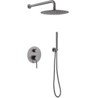 Душевая система Abber Emotion AF8818NG Никель — фото 1, Встраиваемые душевые комплекты