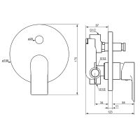 Смеситель для душа Damixa Apollo 477100000 Хром — фото 5, Смесители