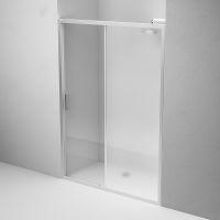 Душевая дверь AM.PM Gem 140 W90G-140-1-195MM профиль Хром матовый стекло матовое-прозрачное — фото 3, Раздвижные душевые двери