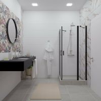 Душевой уголок Triton Тау-Блэк 90х90 Щ0000054036 профиль Черный стекло прозрачное — фото 5, Душевые уголки